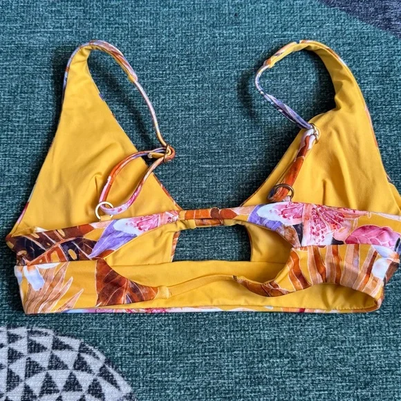 L*Space Alia Sunny Yellow Bikini Top - Extra Small - Picture 3 of 4